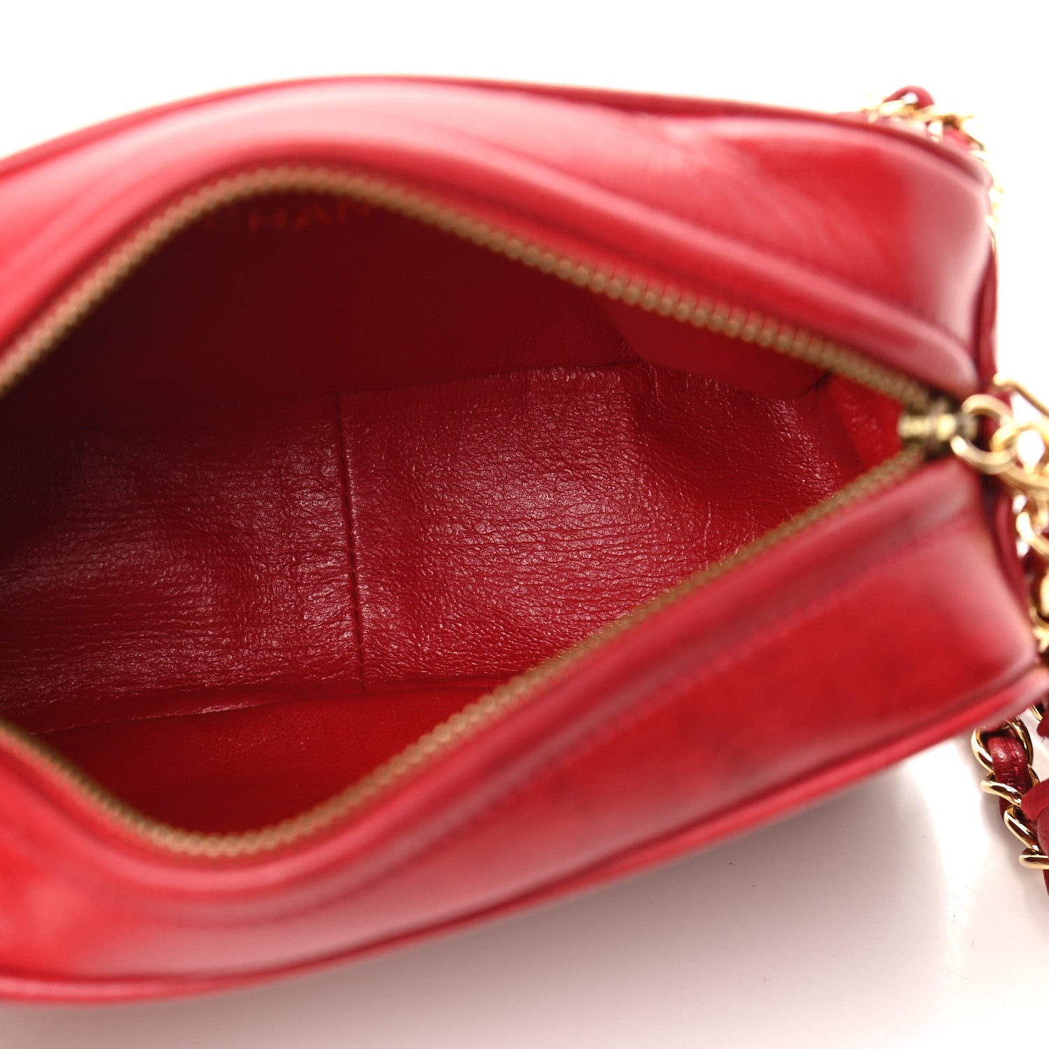 Chanel Lambskin Quilted Tassel Camera Case Red 4 of 9