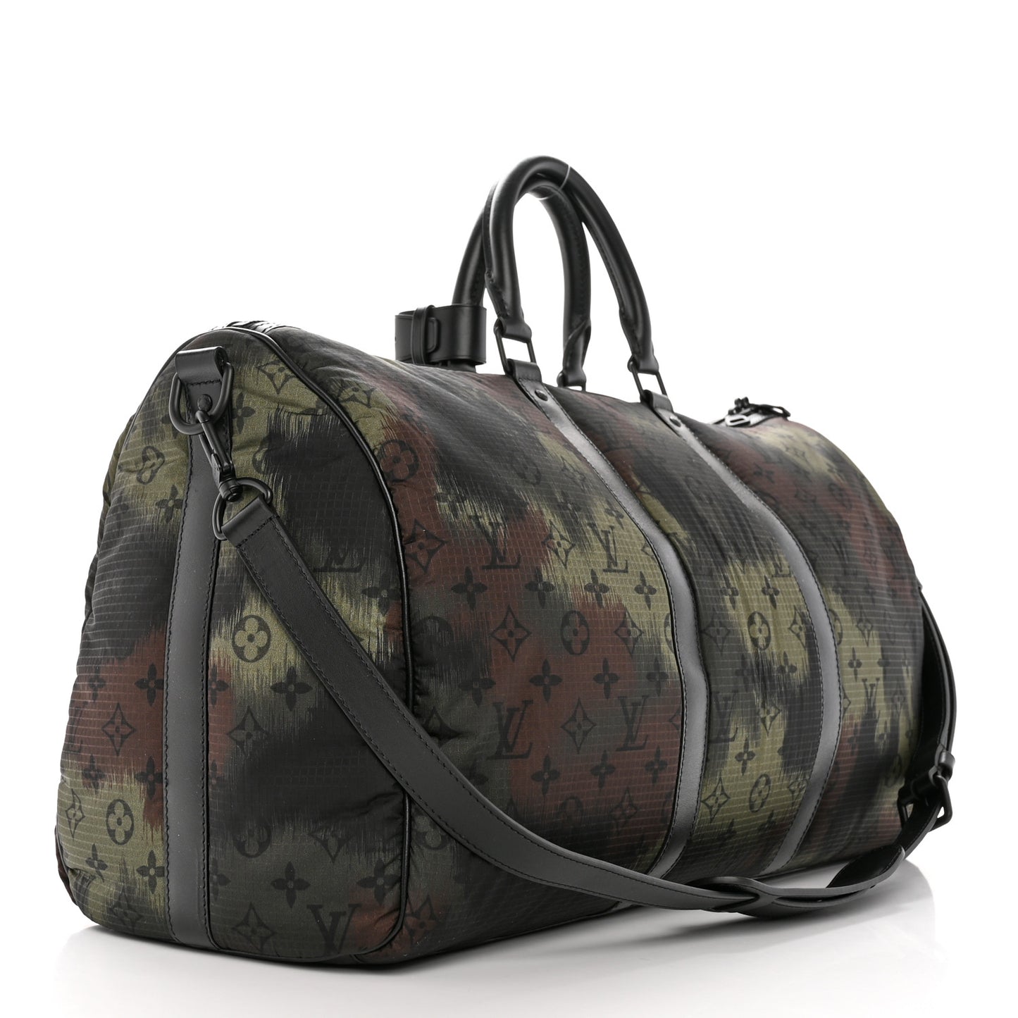 Nylon Monogram Camouflage Keepall Bandouliere 50 Kaki