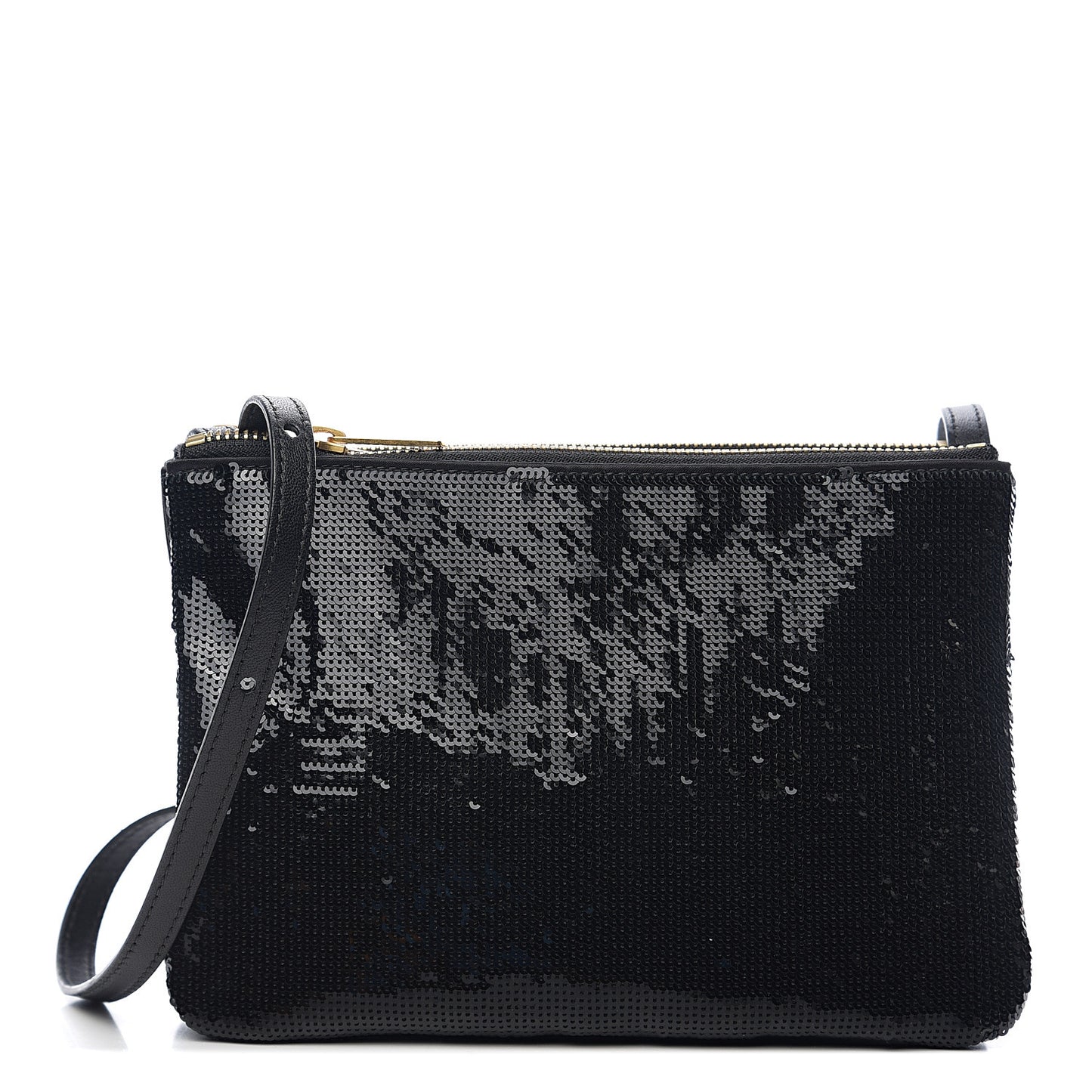 Sequin Small Trio Crossbody Bag Black