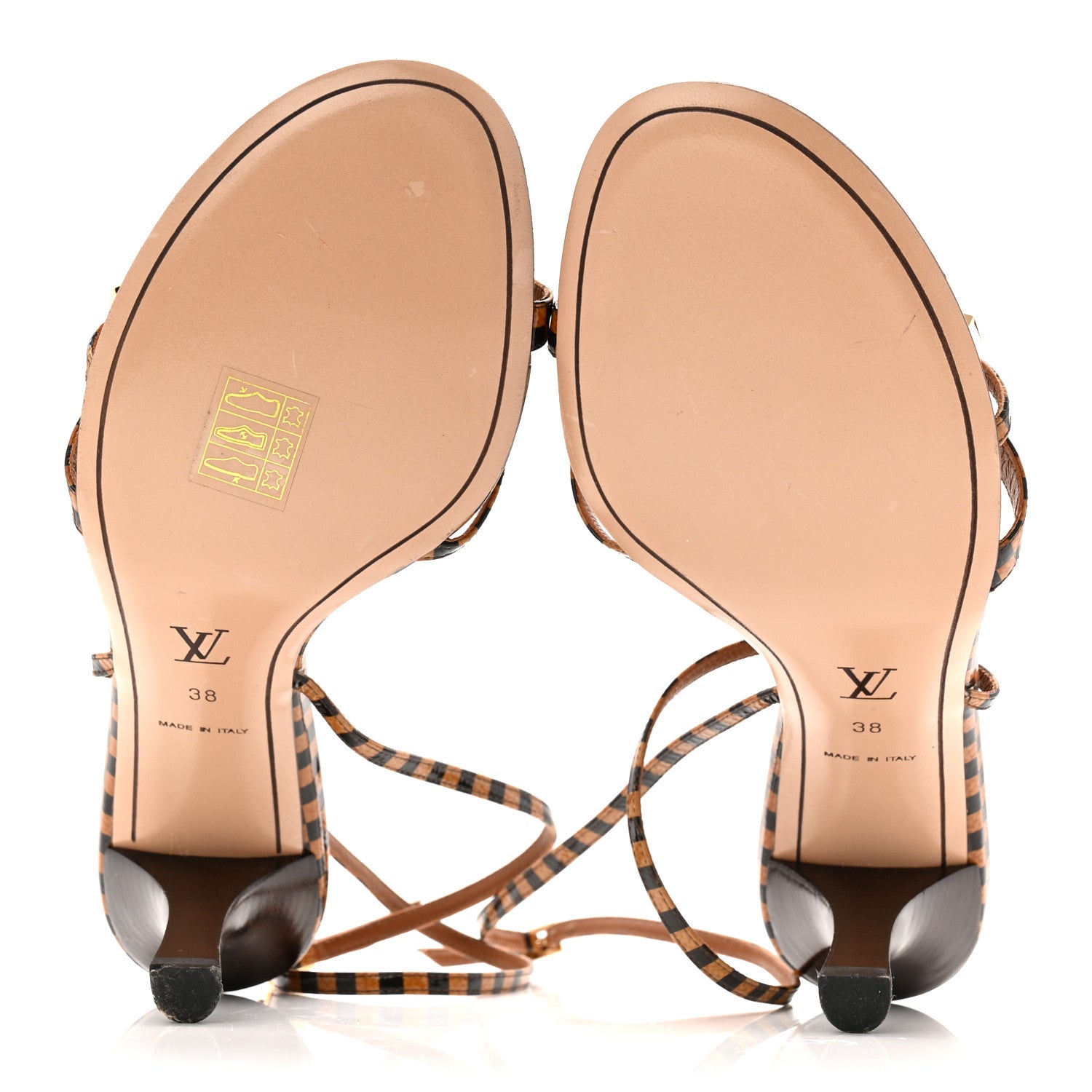 Louis Vuitton Patent Suede Damier Bow Ankle Wrap Sandals 38 6 of 9
