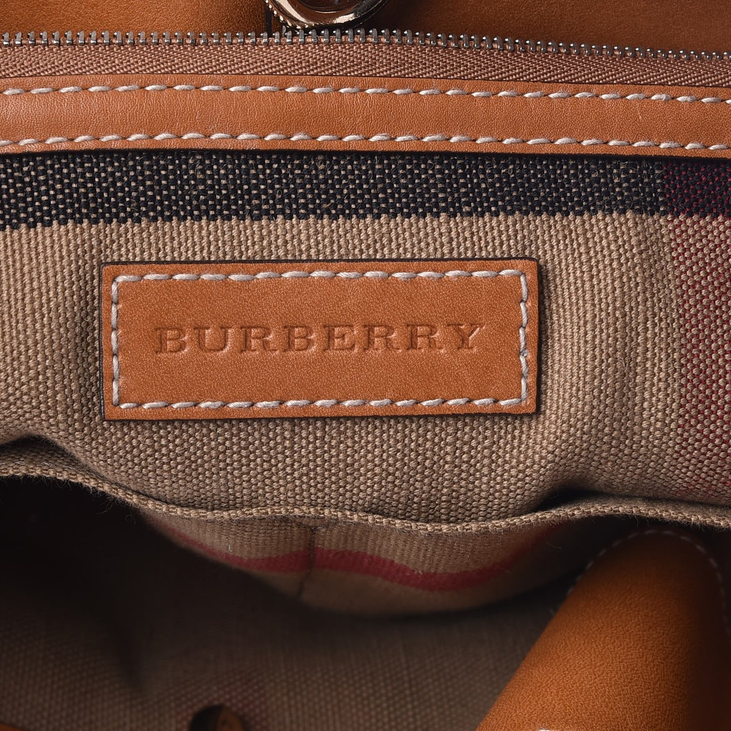 Canvas Mega Check Medium Ashby Hobo Saddle Brown