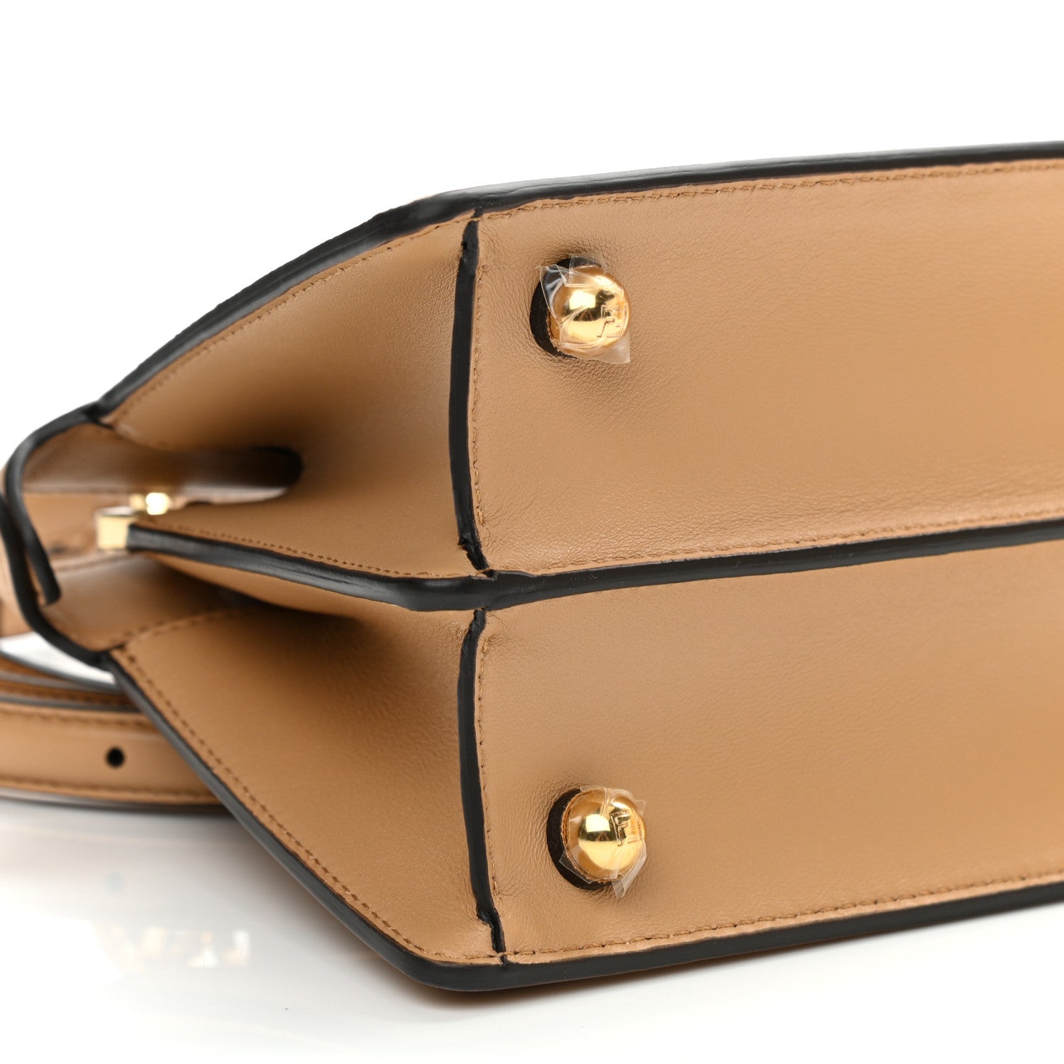 Fendi Shiny Nappa Petite Peekaboo I SEE U Satchel Miele Scuro 8 of 10