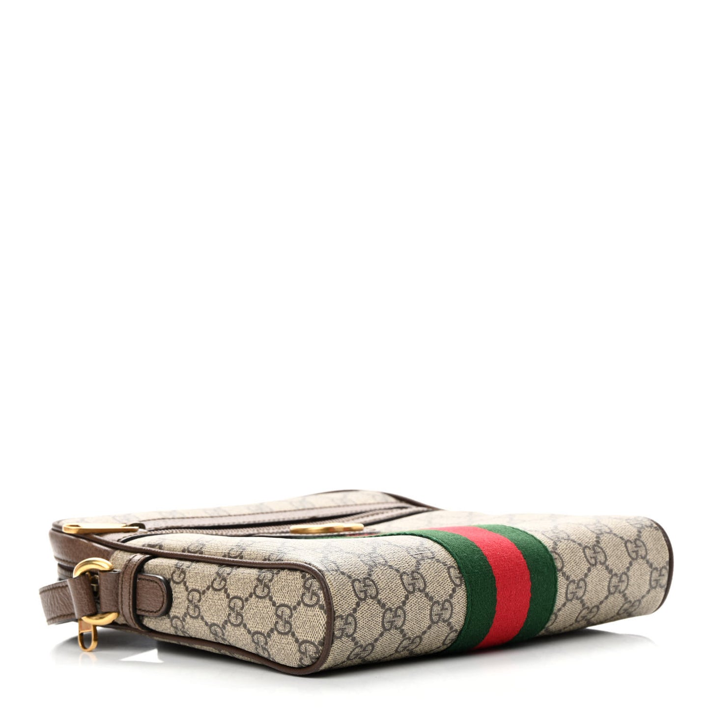 GG Supreme Monogram Web Small Ophidia Messenger Bag Brown