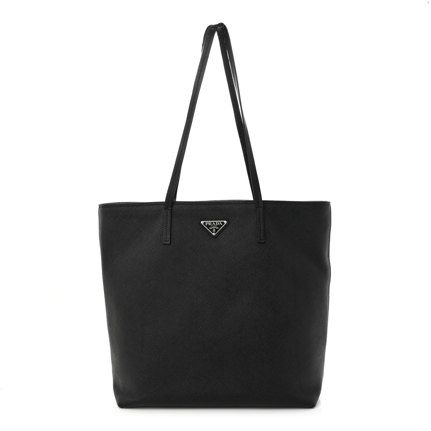 Prada Saffiano Cuir Tote Black 1 of 14