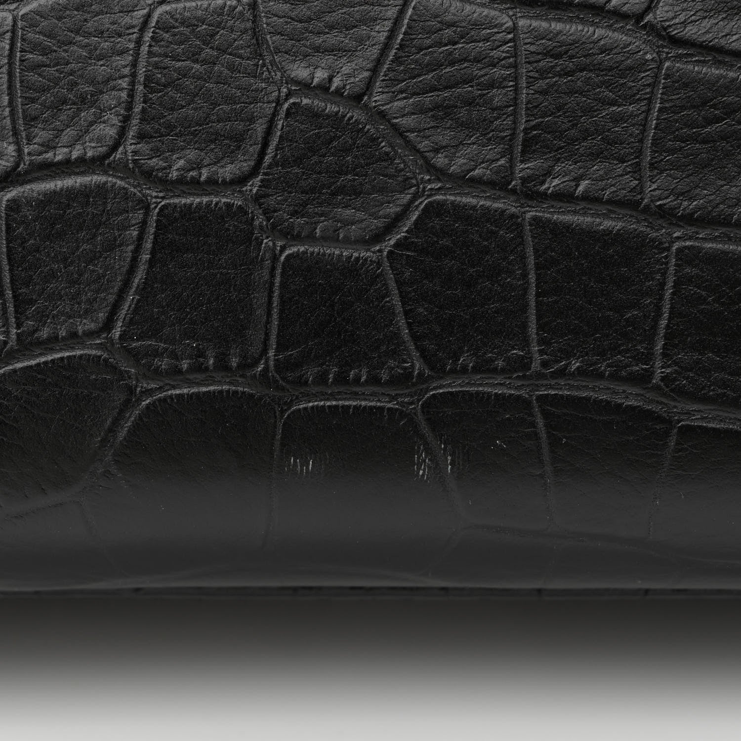 Chanel Crocodile Embossed Calfskin Medium Gabrielle Cocodile Hobo Black 11 of 14