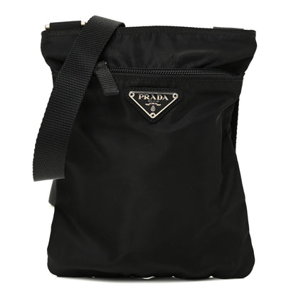 Prada Nylon Small Flat Messenger Bag Black 1 of 9
