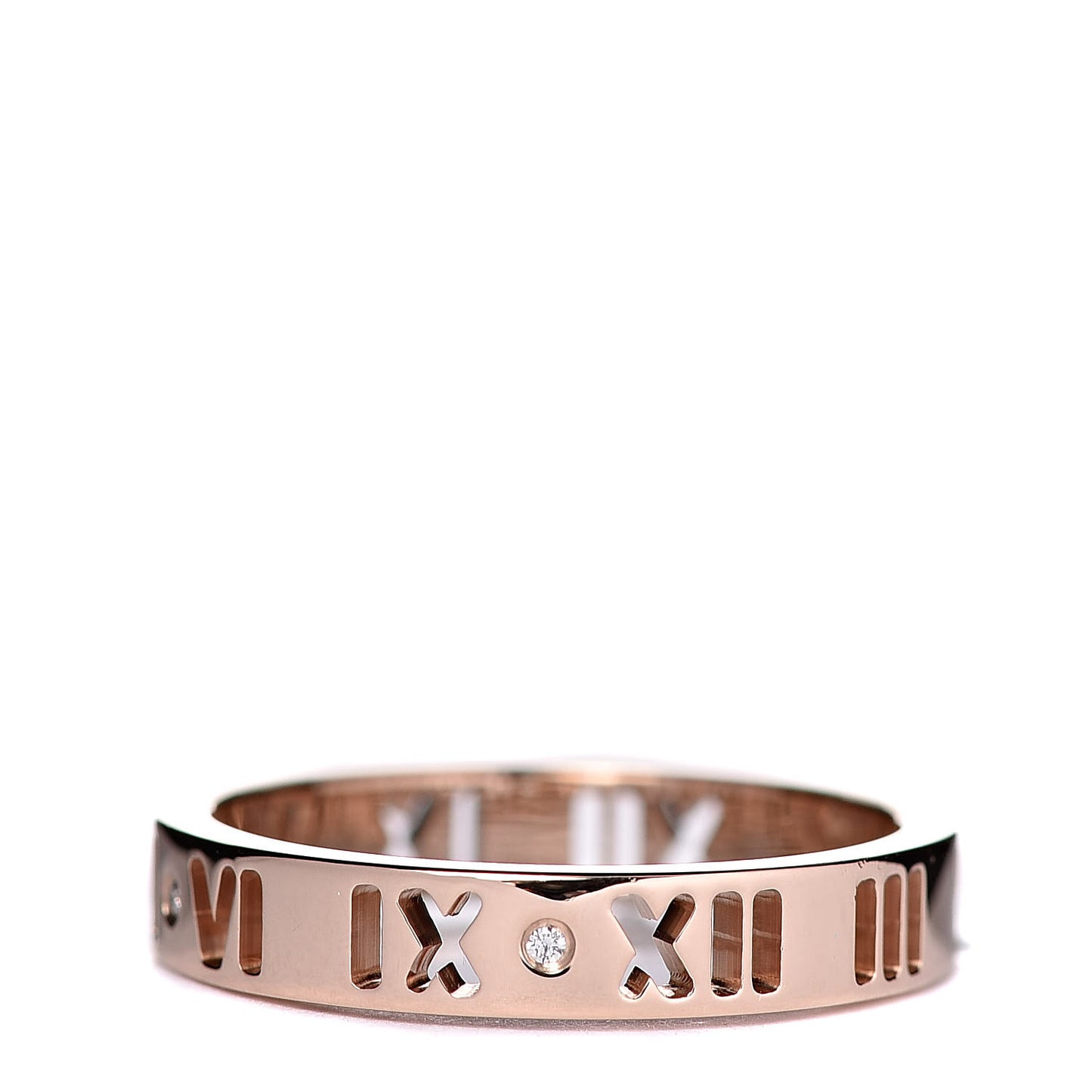 18K Rose Gold Diamond Atlas Pierced Ring 53 6.25