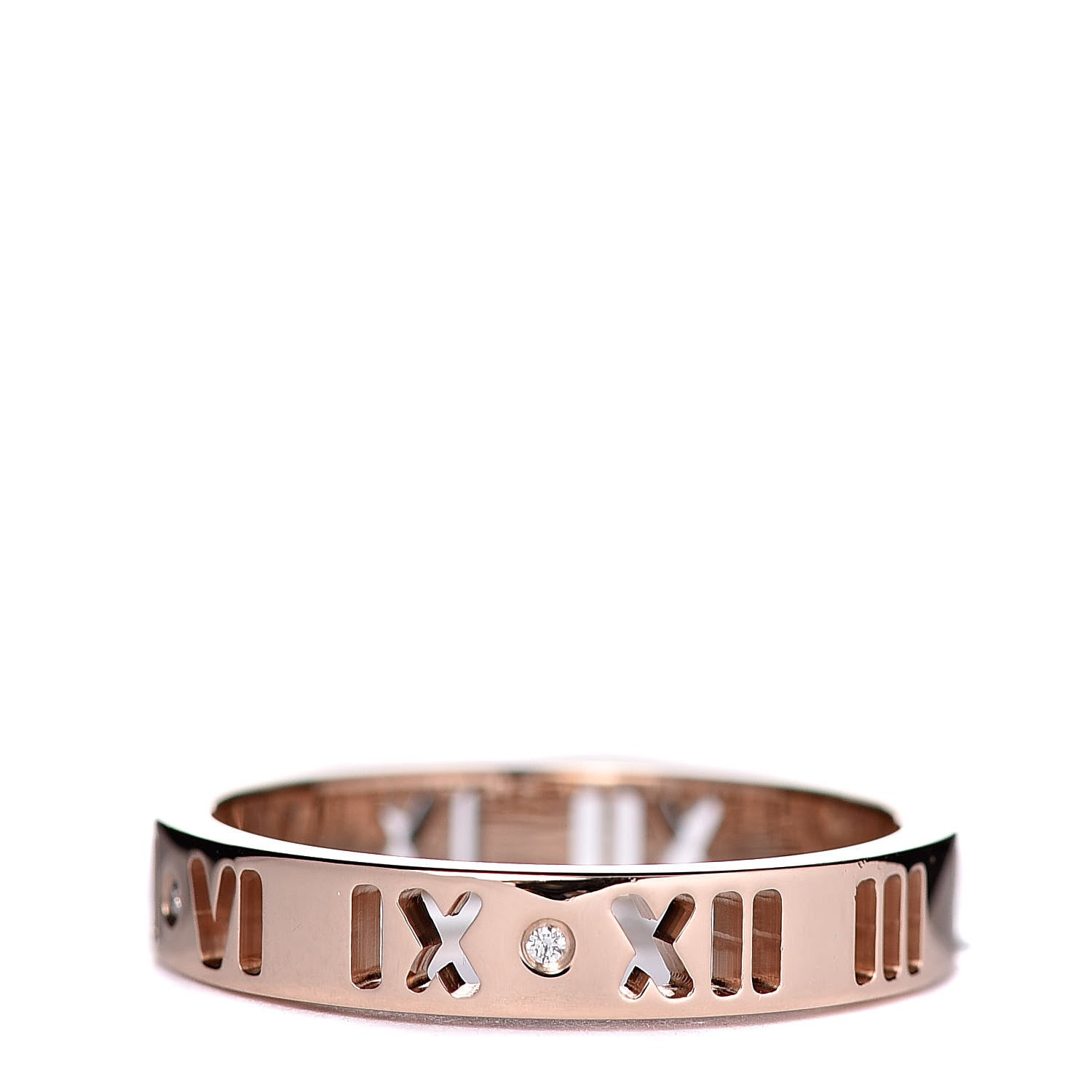 Tiffany 18K Rose Gold Diamond Atlas Pierced Ring 53 6.25 3 of 5
