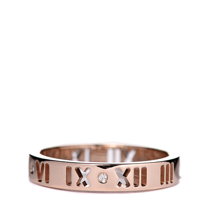 Tiffany 18K Rose Gold Diamond Atlas Pierced Ring 53 6.25 3 of 5