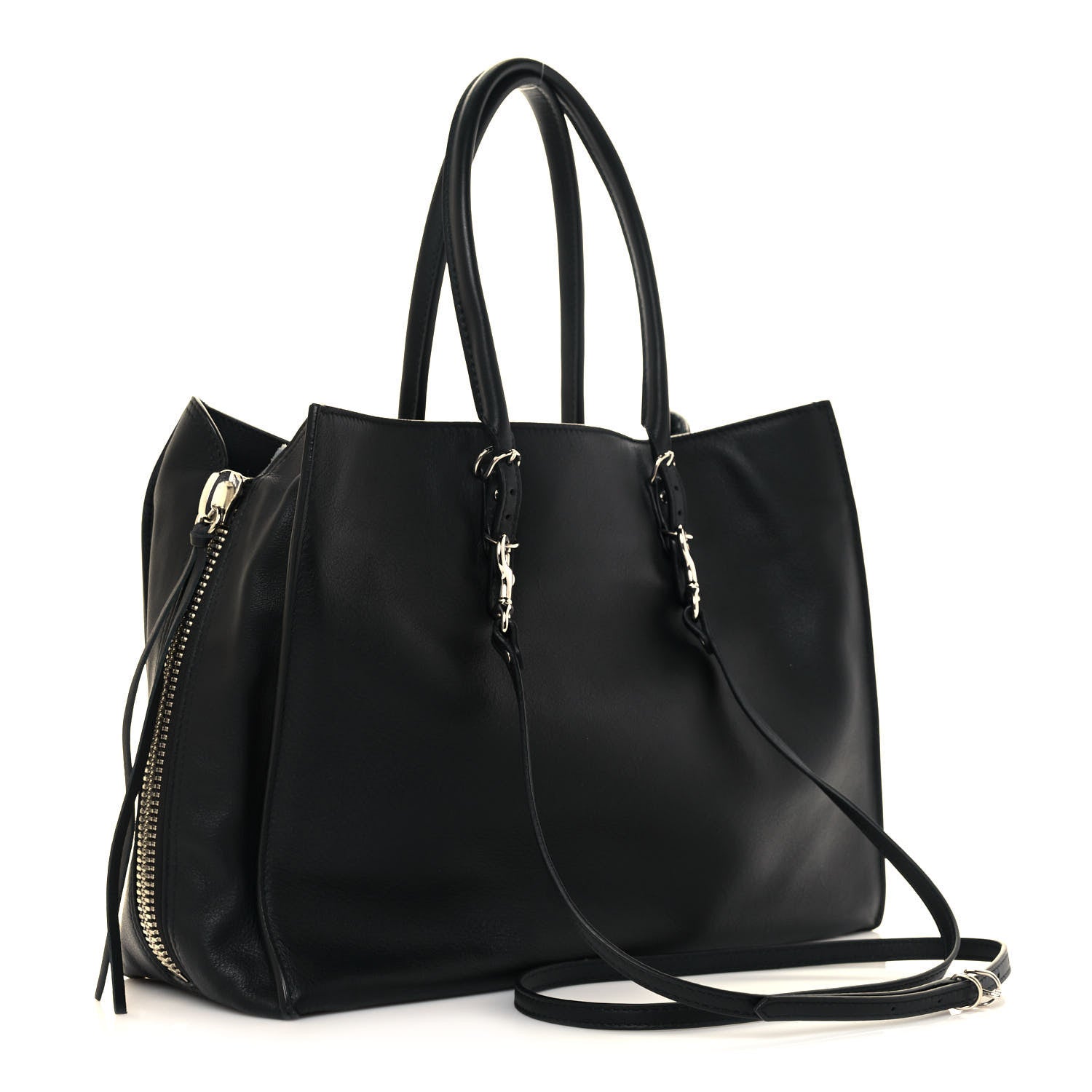 Balenciaga Veau Papier B4 Zip Around Tote Black 3 of 9
