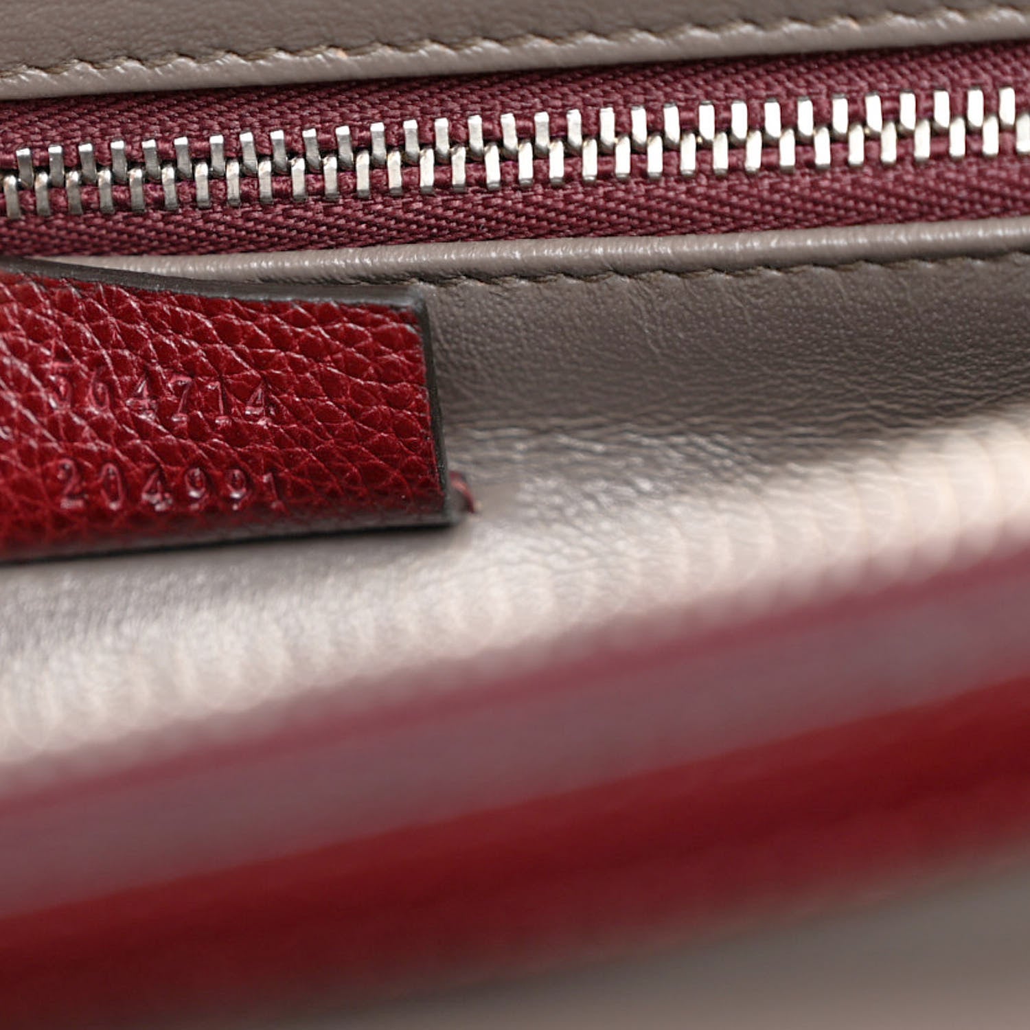 Gucci Grainy Calfskin Medium Zumi Top Handle Bag Vintage Bordeaux 7 of 12