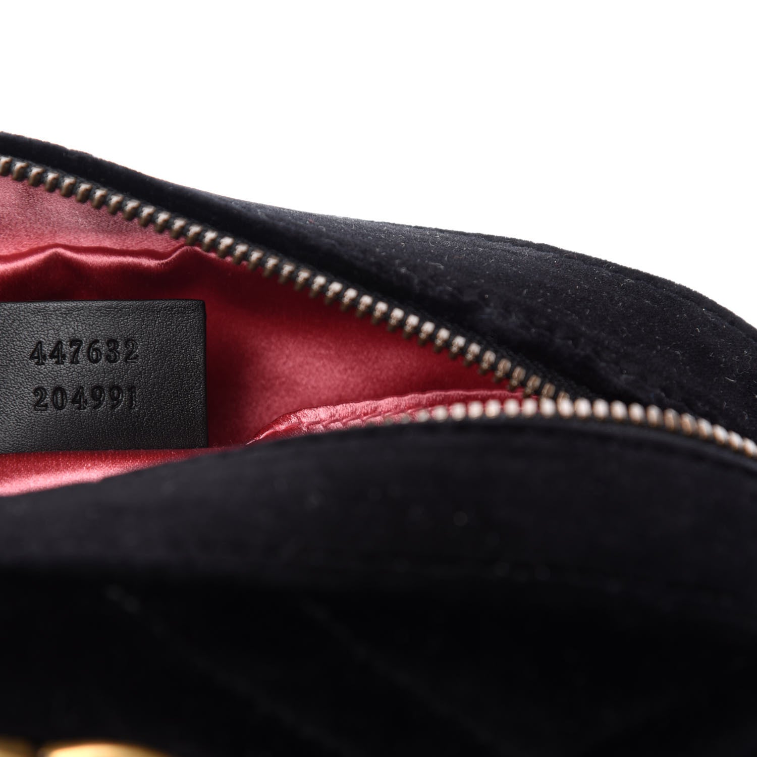 Gucci Velvet Matelasse Small GG Marmont Chain Shoulder Bag Black 9 of 10