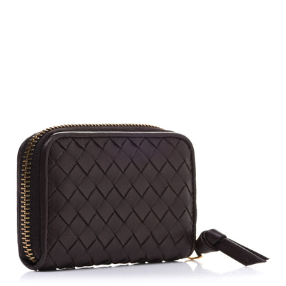 Bottega Veneta Nappa Intrecciato Zip Around Coin Purse Ebano 3 of 9