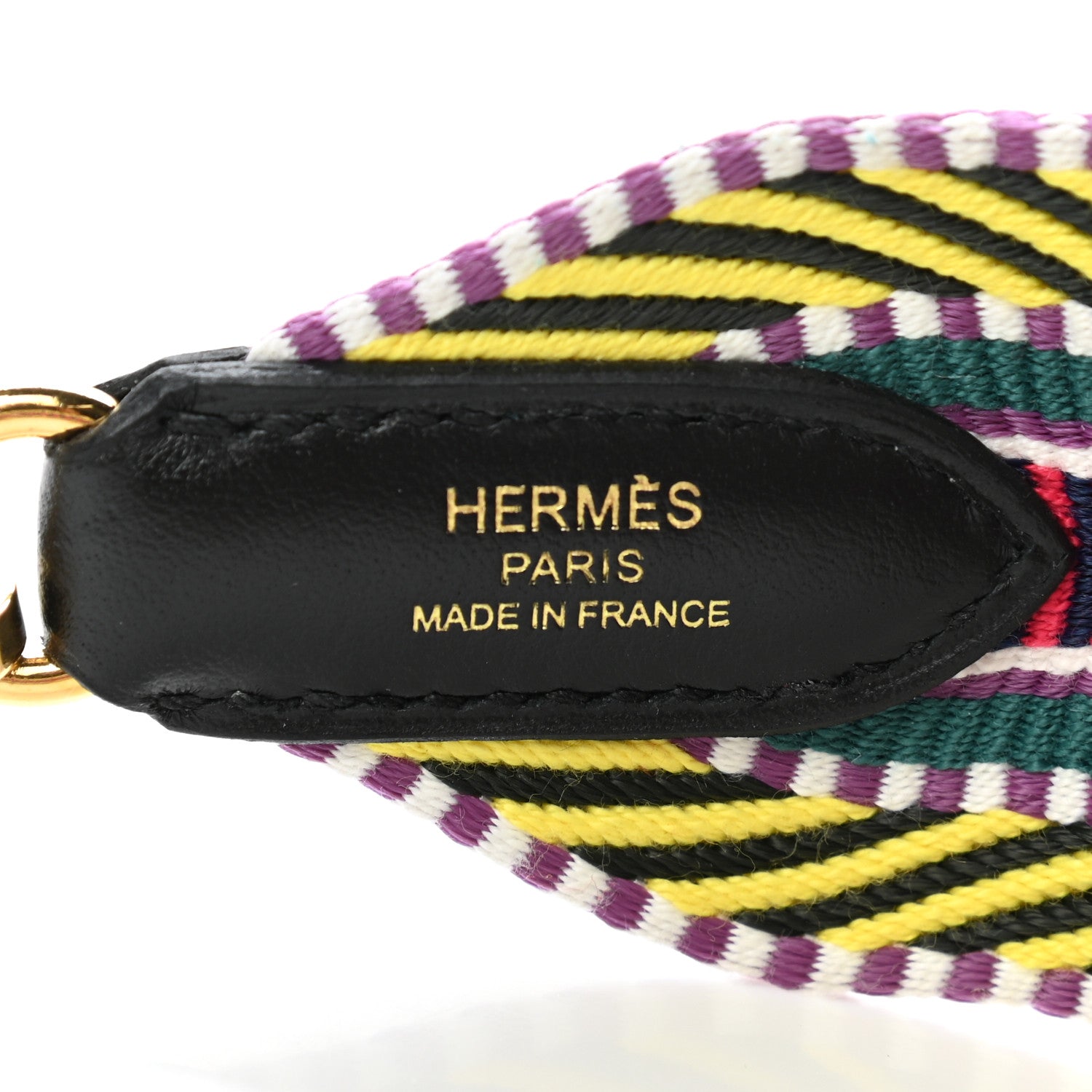 Hermes Toile Swift 50mm Sangle Cavale Shoulder Strap Multicolor Black 3 of 5