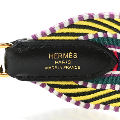 Hermes Toile Swift 50mm Sangle Cavale Shoulder Strap Multicolor Black 3 of 5
