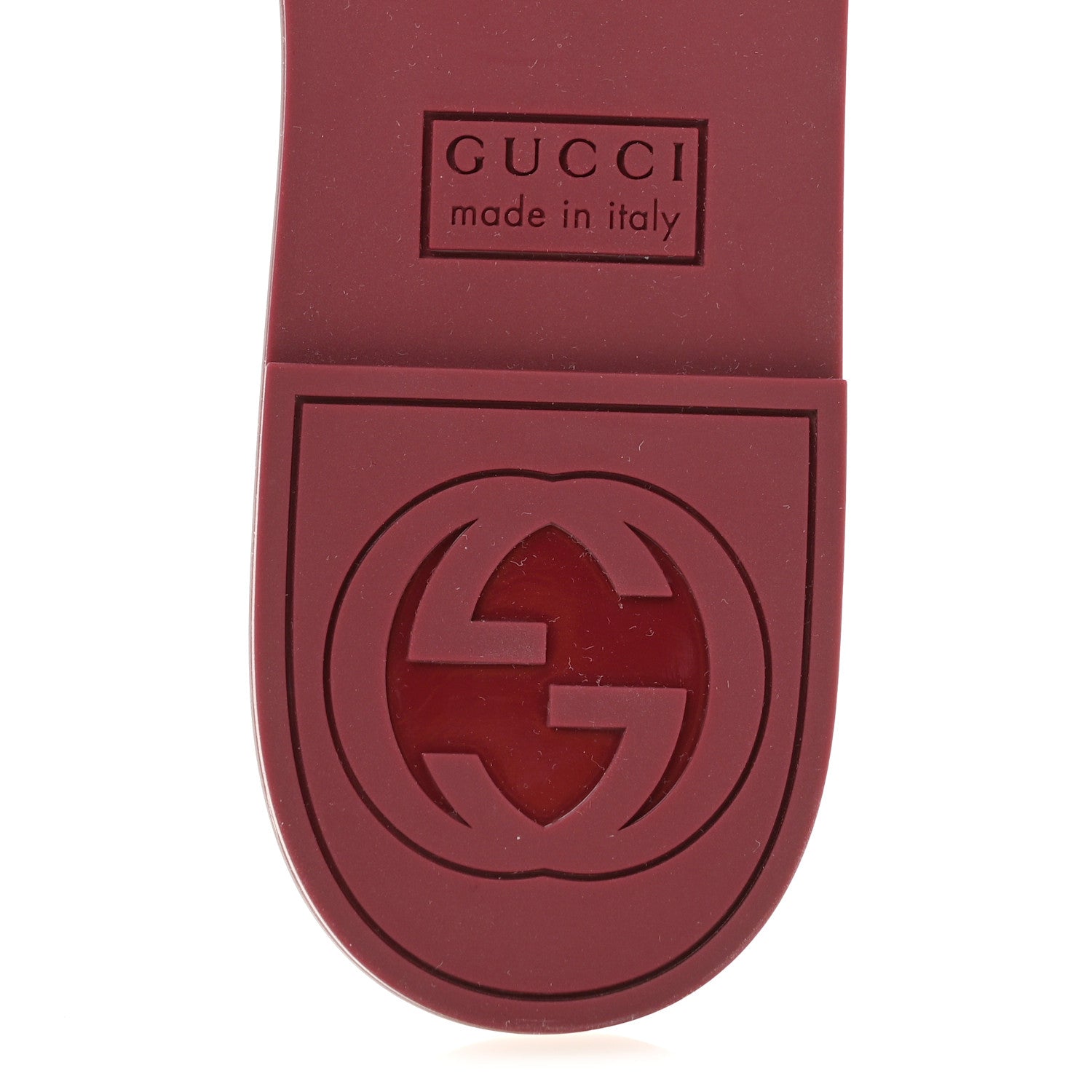 Gucci Rubber Womens Interlocking G Slide Sandals  39 Rosso Ancora 8 of 10