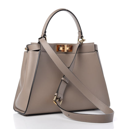 Fendi Vitello Seta Plexiglass Tortoise Medium Peekaboo Iconic Satchel Tortora 3 of 9