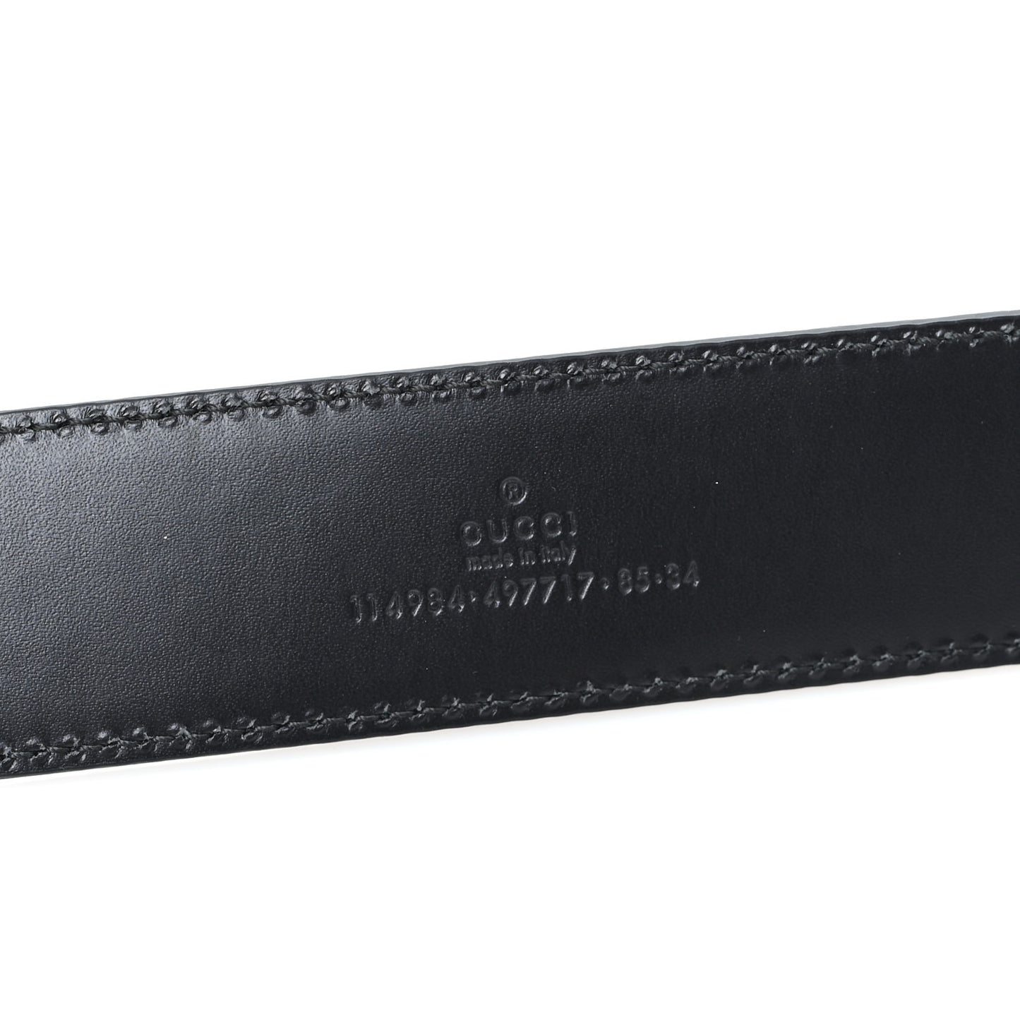 Guccissima Interlocking G Belt 85 34 Black