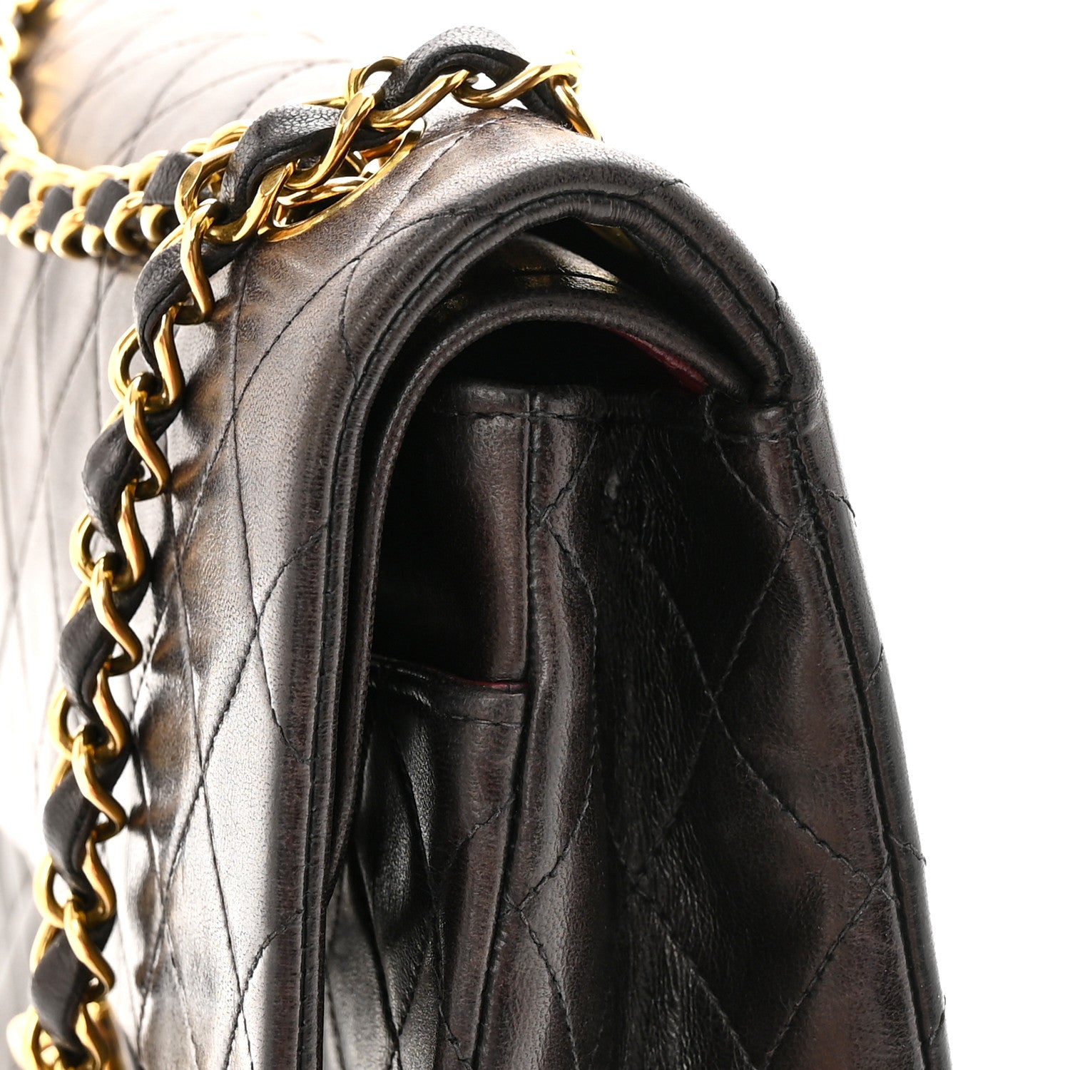 Chanel Lambskin Quilted Medium Double Flap Black 13 of 18