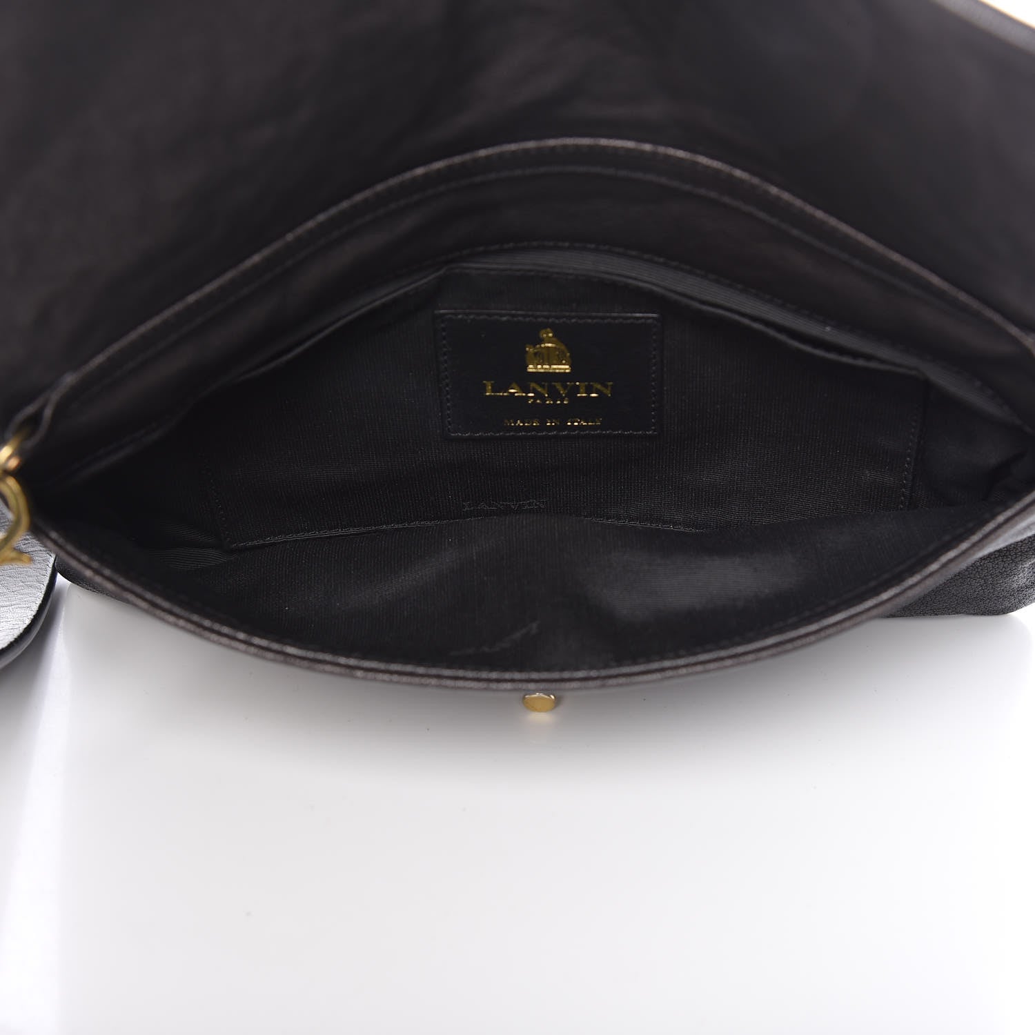 Lanvin Calfskin Studded Shoulder Bag Black 5 of 8