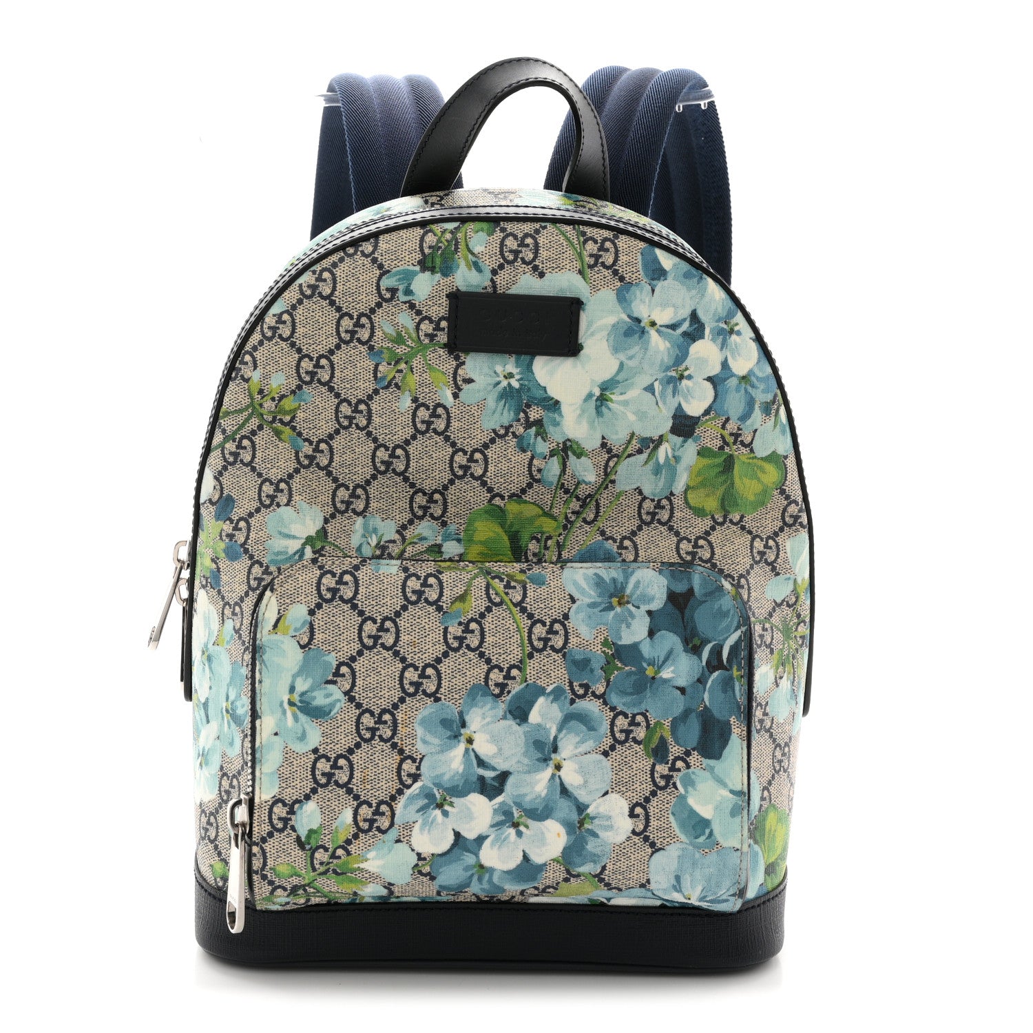 Gucci GG Supreme Monogram Blooms Small Day Backpack Blue 1 of 10