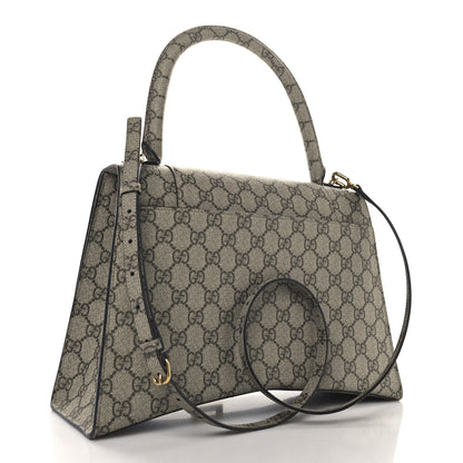 Balenciaga X GUCCI GG Supreme Monogram Medium Hourglass Top Handle Bag Beige Ebony 3 of 10