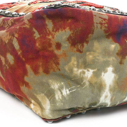 Valentino Garavani Canvas Tie Dye Beaded Rockstud Rolling Tote Bag Multicolor 9 of 9
