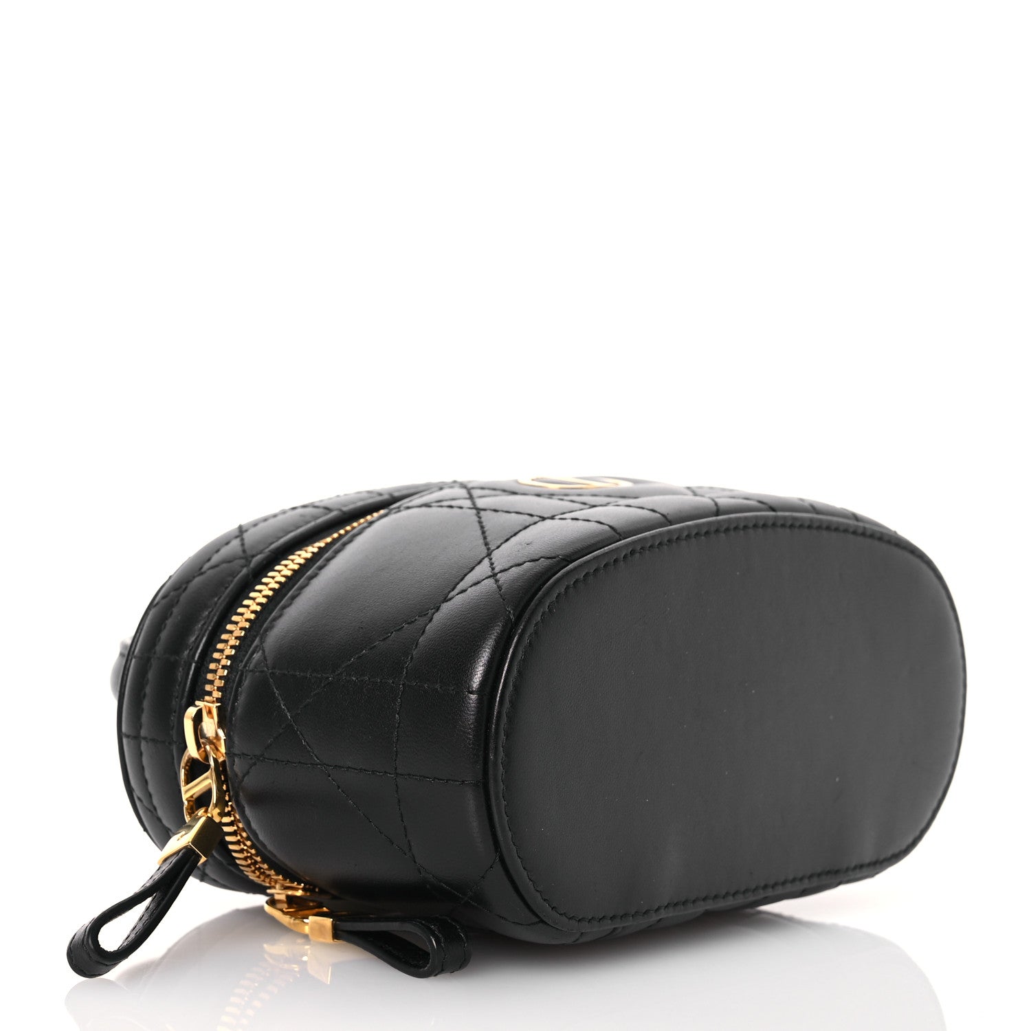 Christian Dior Lambskin Macrocannage Mini Caro Vanity Case Black 4 of 14