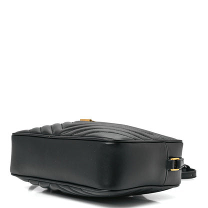 Saint Laurent Calfskin Matelasse Monogram Lou Camera Bag Black 9 of 11
