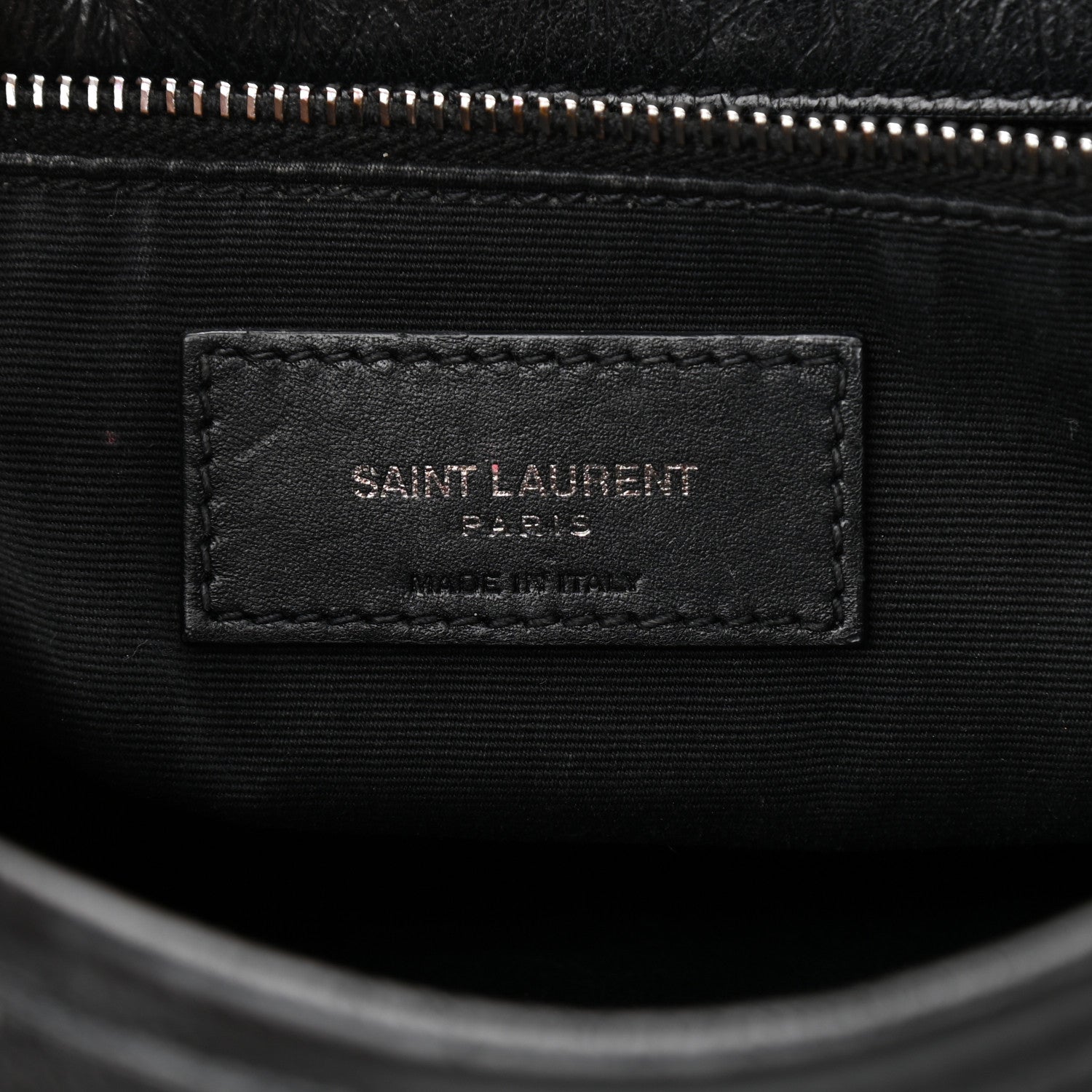 Saint Laurent Crinkled Calfskin Matelasse Monogram Medium Niki Chain Satchel Black 6 of 14