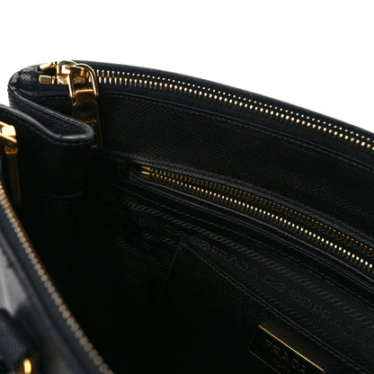 Prada Saffiano Medium Galleria Double Zip Tote Black 10 of 12