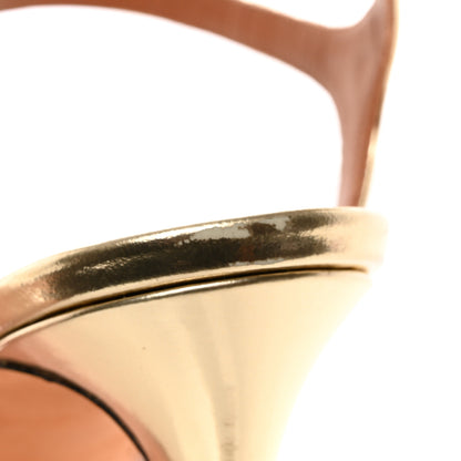 Givenchy Metallic Nappa Ankle Strap Sandals 40 Gold 14 of 21