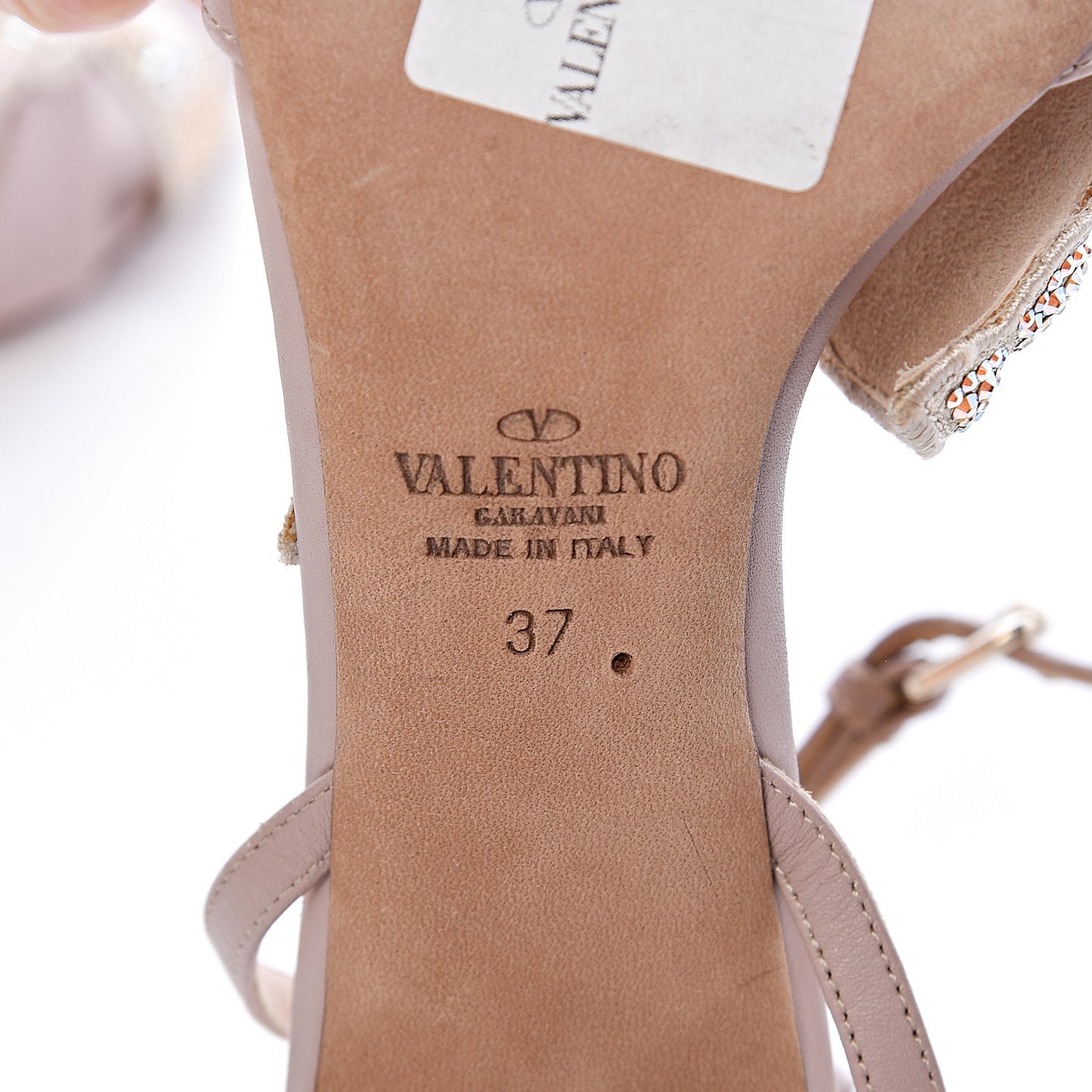 Nappa Crystal Angelicouture Angel Wing Sandals 37 Poudre