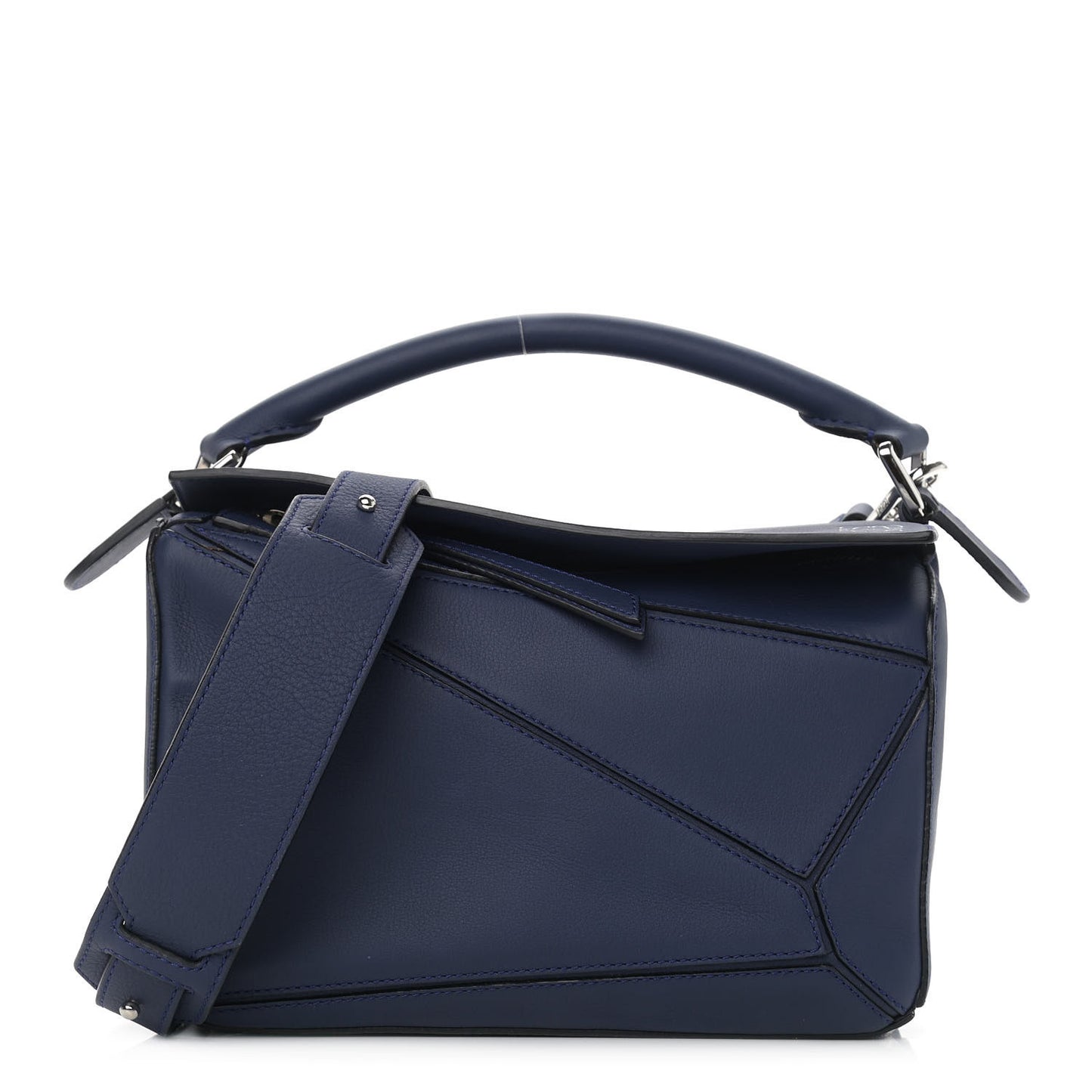 Calfskin Small Puzzle Bag Marine