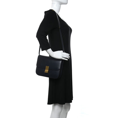 Celine Box Calfskin Medium Classic Box Flap Bag Navy 2 of 8