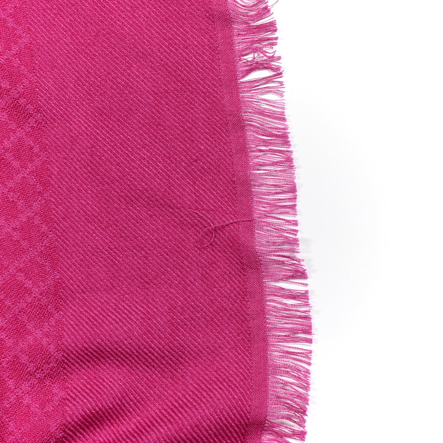 Wool Silk Diamante Fringe Shawl Fuchsia
