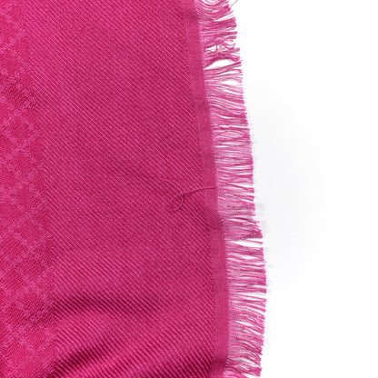 Gucci Wool Silk Diamante Fringe Shawl Fuchsia 5 of 6
