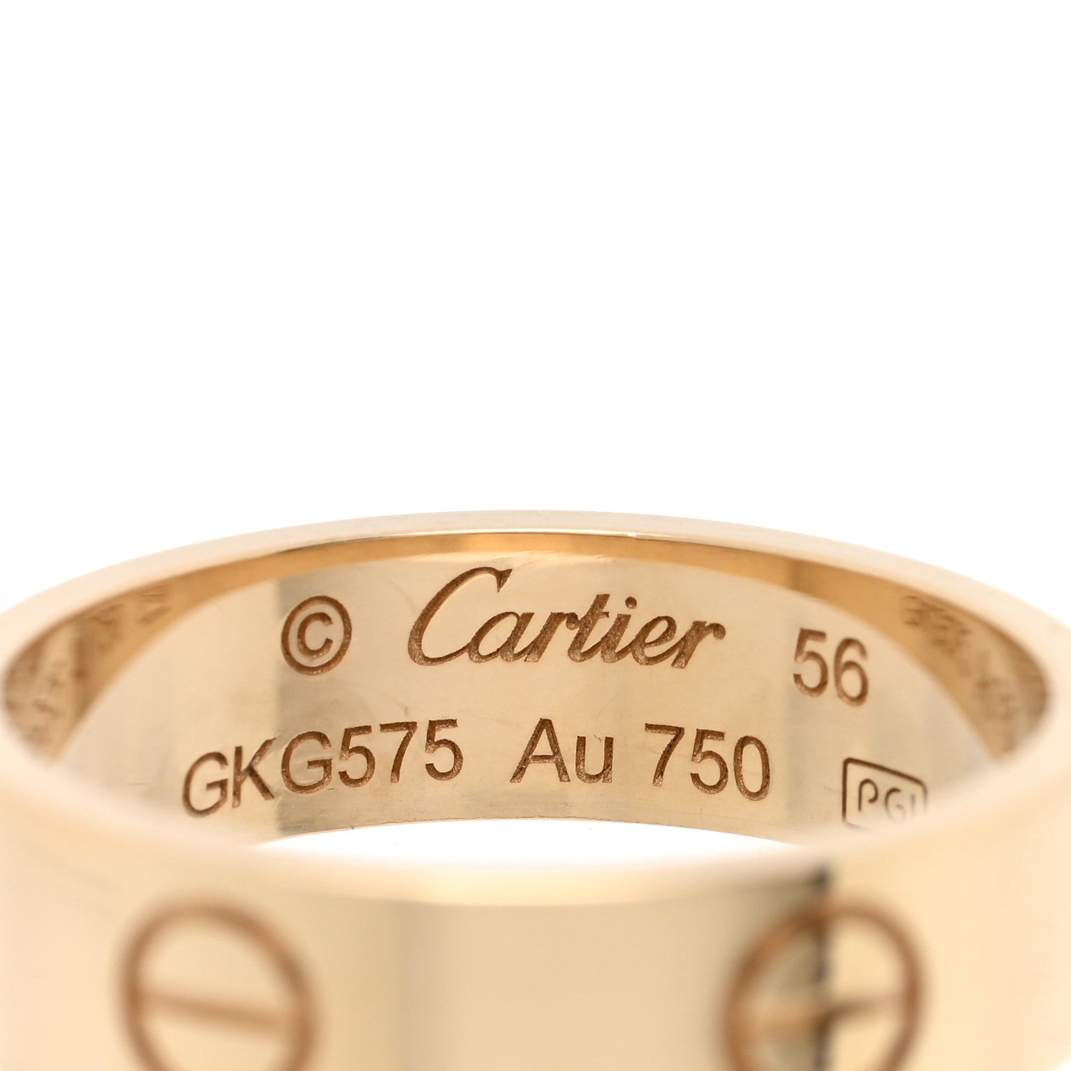 Cartier 18K Yellow Gold 5.5mm LOVE Ring 56 7.5 4 of 5