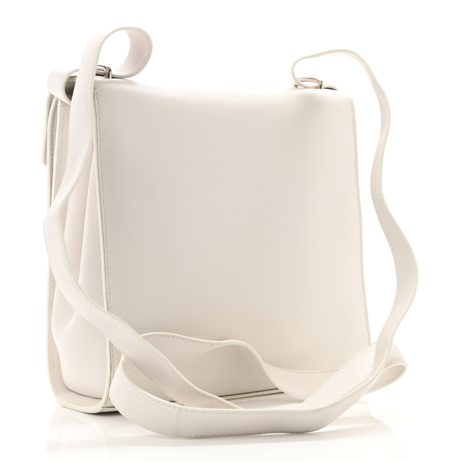 Bottega Veneta Box Calfskin Nappa Clip Bag Chalk 2 of 9