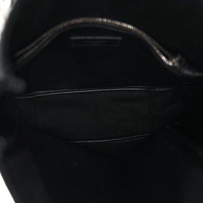 Saint Laurent Cotton Studded Le 5 A 7 Soft Hobo Black 6 of 9