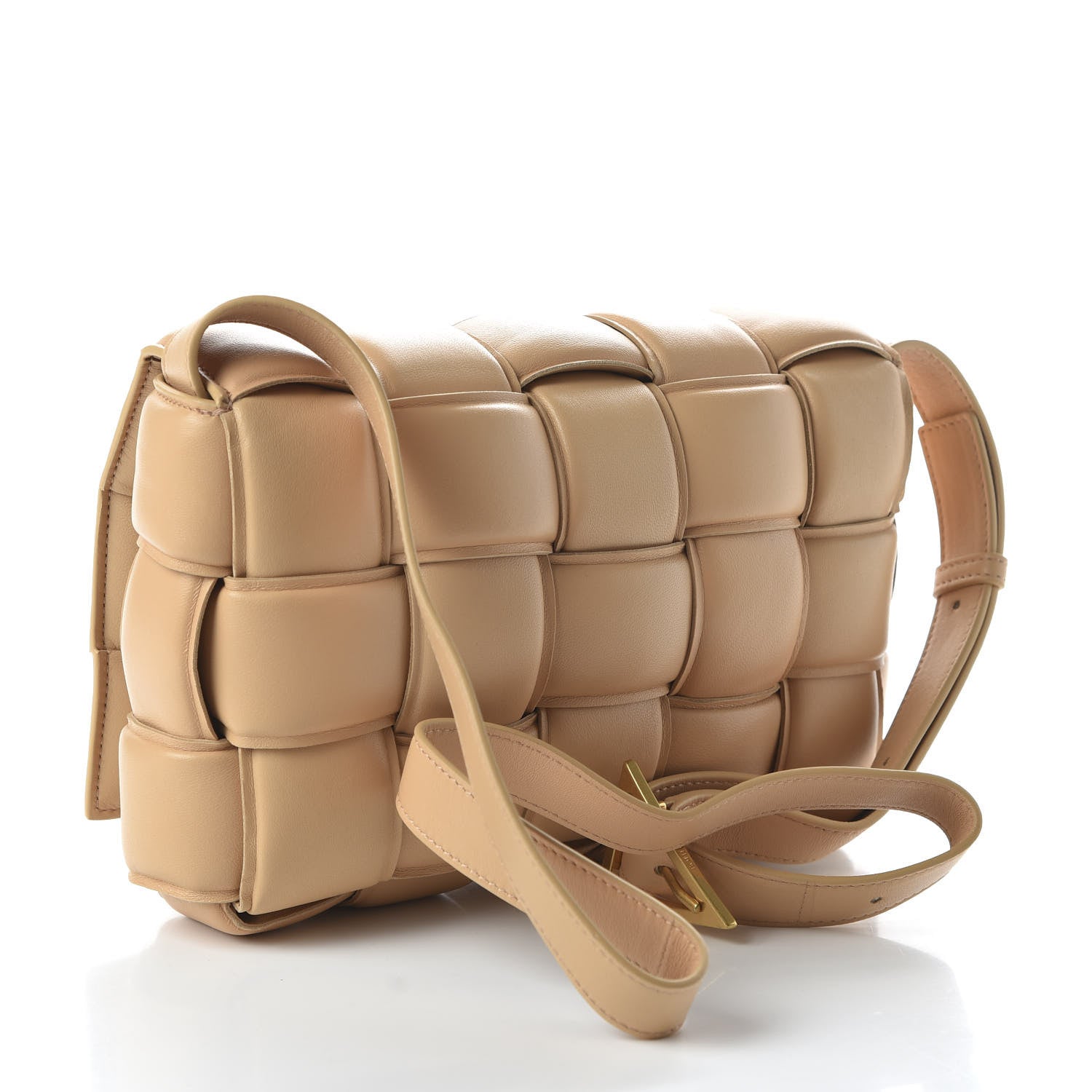 Bottega Veneta Nappa Maxi Intreccio Padded Cassette Crossbody Bag Almond 3 of 9