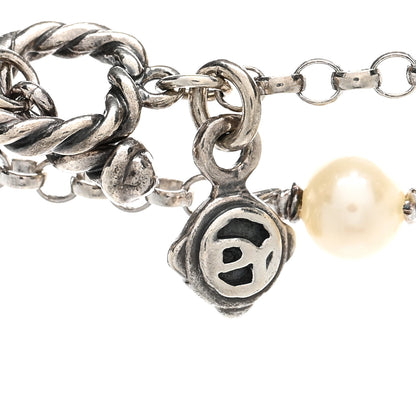 David Yurman Sterling Silver Freshwater Pearl Bead Chain Necklace 4 of 4