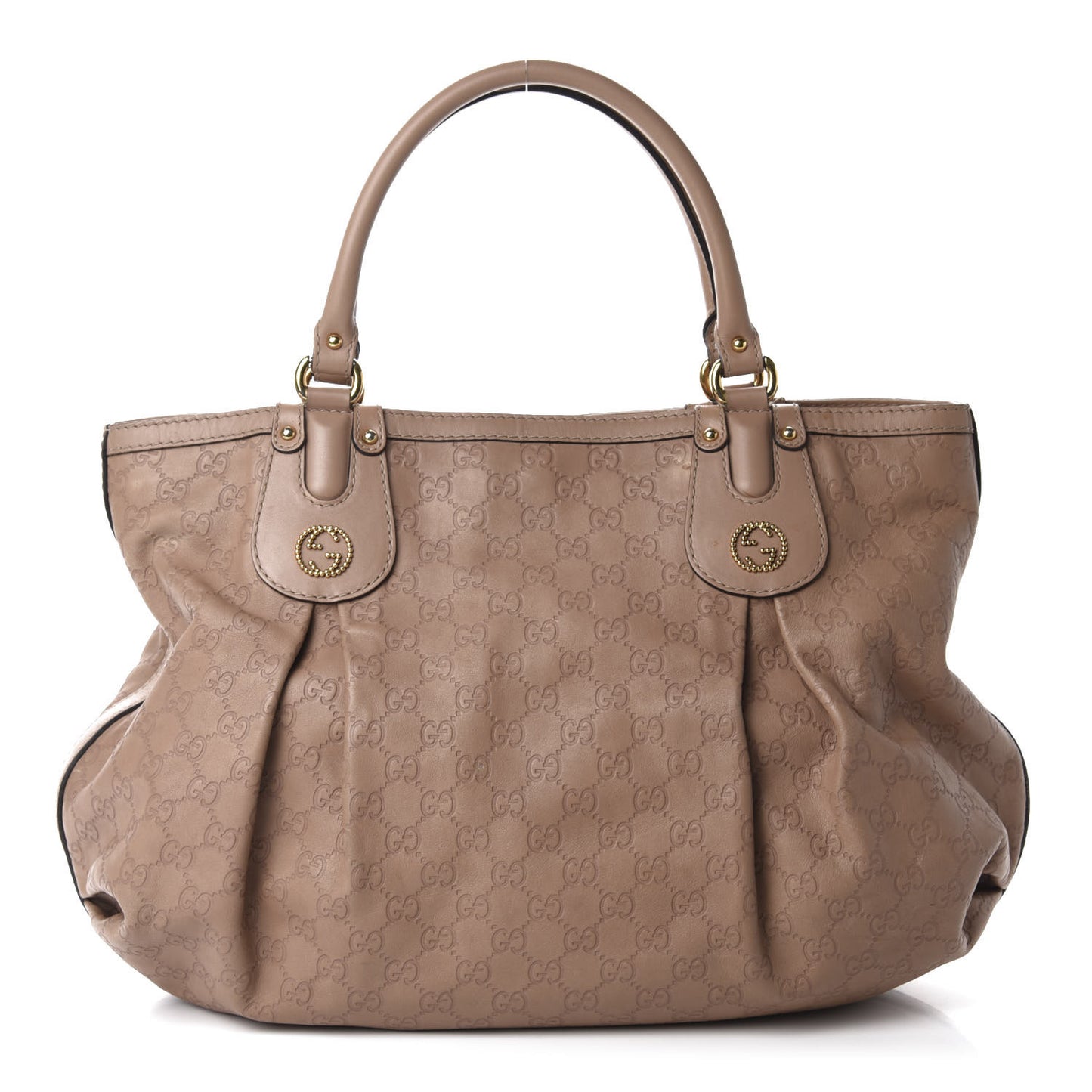 Guccissima Large Scarlett Stud Tote Dusty Rose