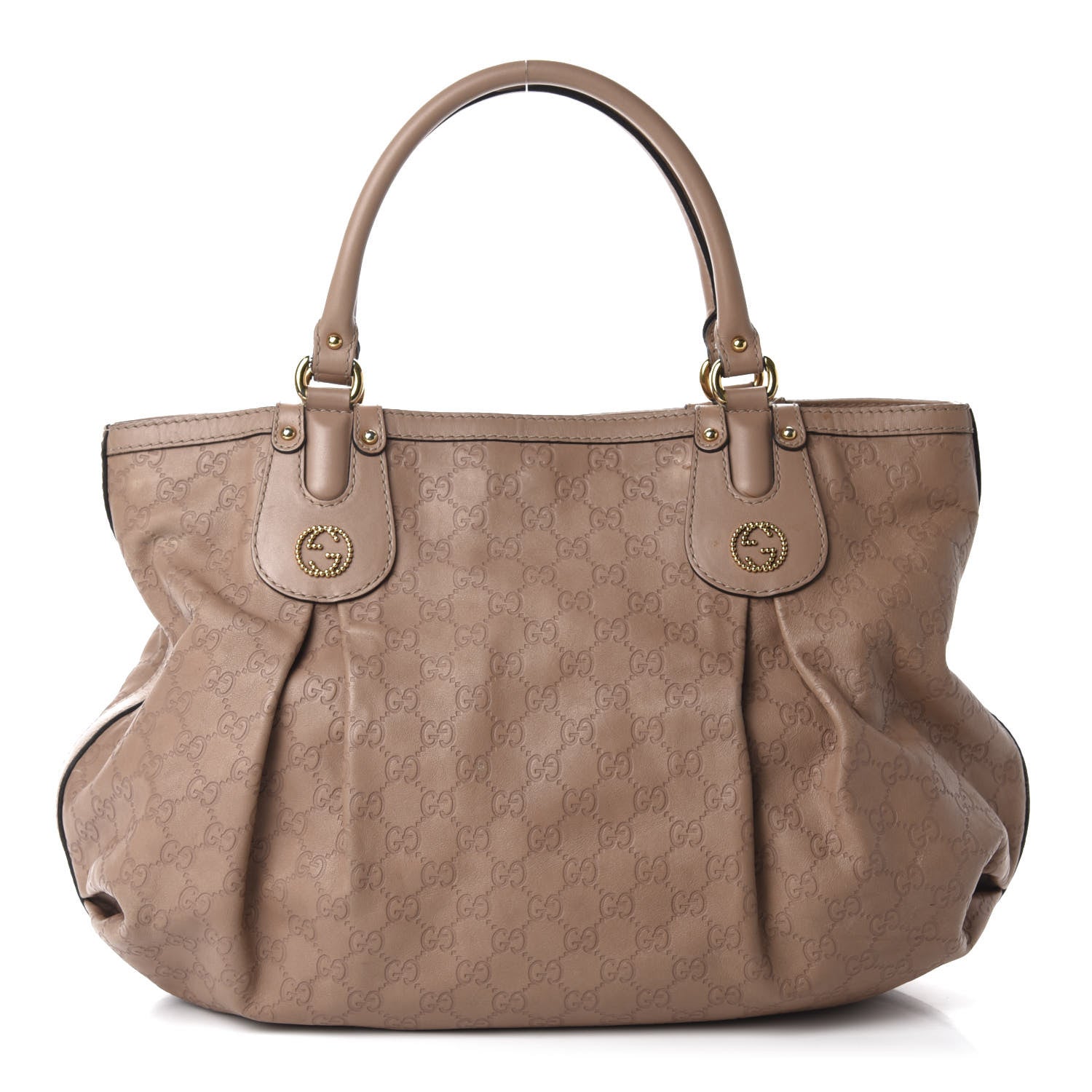 Gucci Guccissima Large Scarlett Stud Tote Dusty Rose 1 of 17