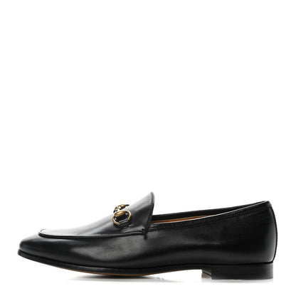 Gucci Calfskin Womens Jordaan Loafers 37 Black 1 of 8