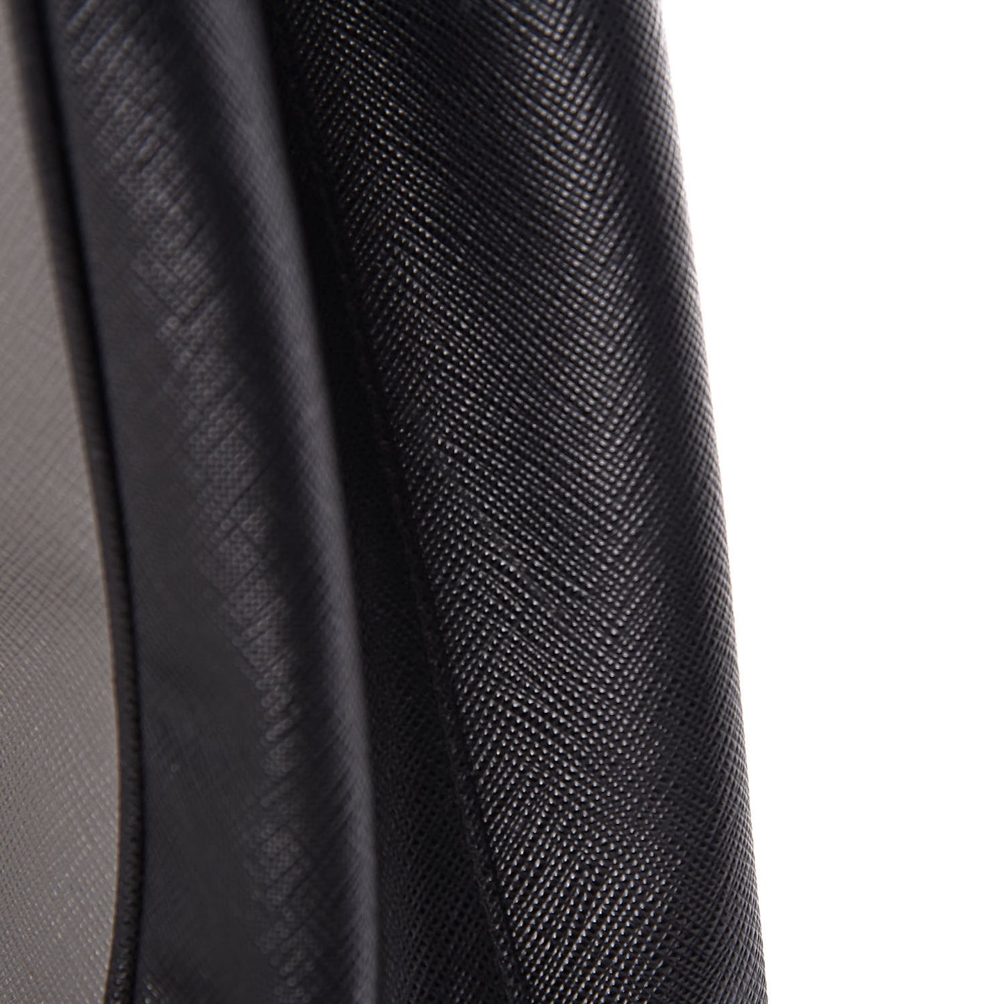 Saffiano Lux Bi-Color Medium Tote Mercurio Black