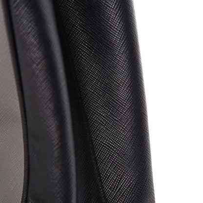Prada Saffiano Lux Bi-Color Medium Tote Mercurio Black 11 of 21