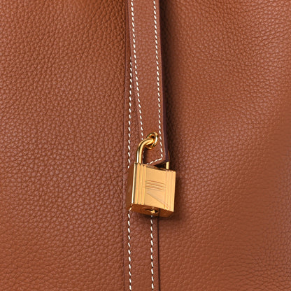 Hermes Taurillon Clemence Picotin Lock 22 MM Gold 8 of 11