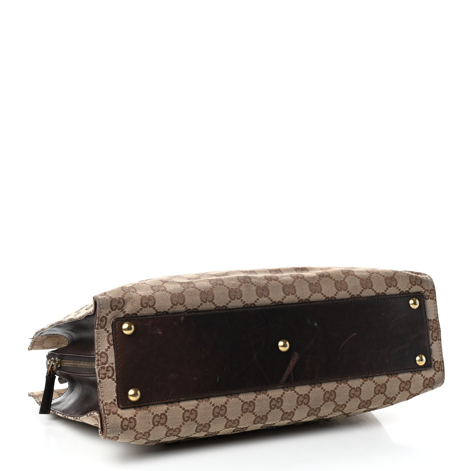 Gucci Monogram Woven Shoulder Bag Brown 3 of 4