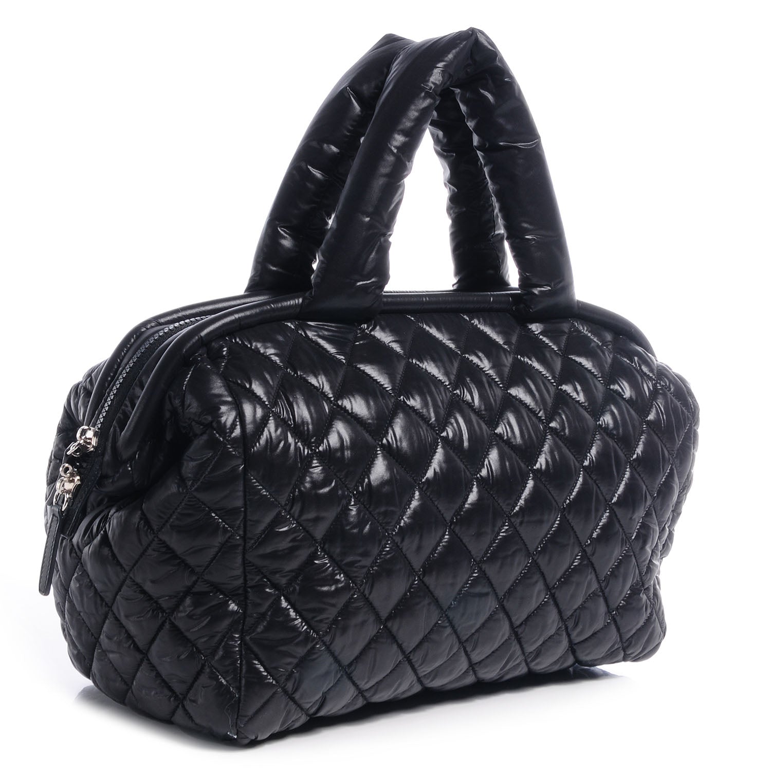 Chanel Nylon Coco Cocoon Bowling Bag Black 3 of 7